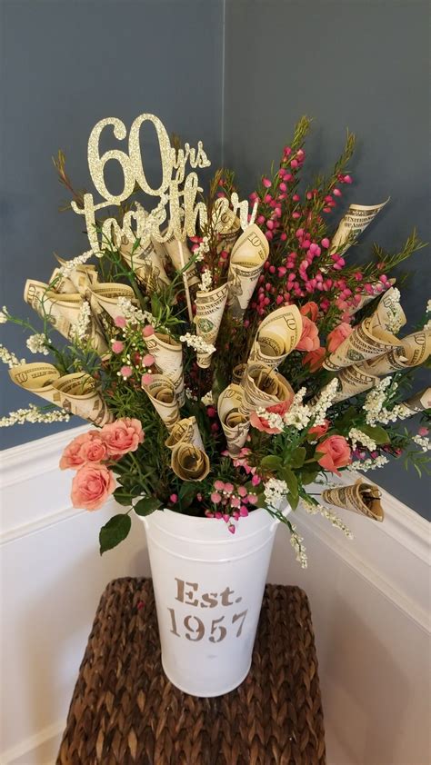 10 charming wedding gift ideas. DIY Money bouquet for my in laws 60th wedding Anniversary ...