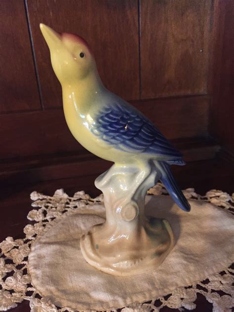 Superb 1940s Royal Copely Hand Painted Porcelain Bird Vase Made In