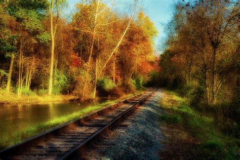 Glowing Autumn Railroad Photograph By Kenneth Sponsler Fine Art America