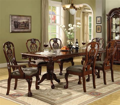 Free shipping on most dining room sets. Crown Mark 7 pc Brunswick Formal Dining Room Set, Includes ...