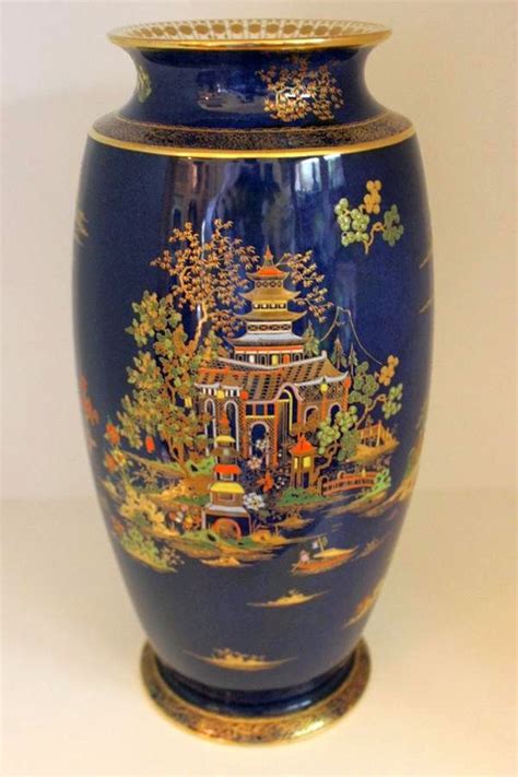 Blue Royale Temple Vase By Wandr Carlton Ware Carlton Ware Ceramics