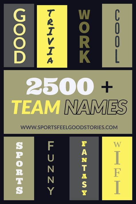 32 Team Names Good Funny Clever Creative And The Best Team Names