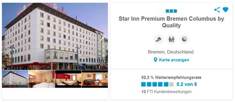 Gäste können während ihres aufenthalts bar/lounge und frühstück verfügbar genießen. Star Inn Premium Bremen Columbus by Quality - myclicker.de