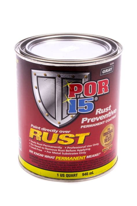 Por 15 Rust Preventive Paint Gray 1 Qt Can Pn 45204