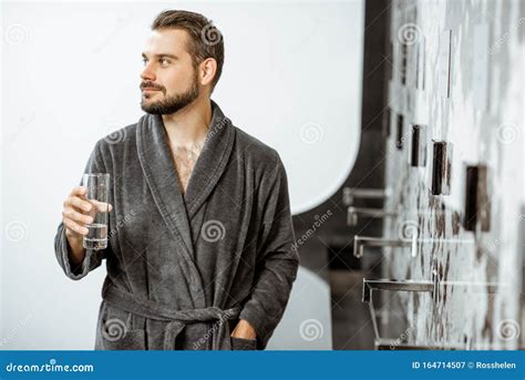 Man Drinking Mineral Water At The Pump Room Stock Image Image Of