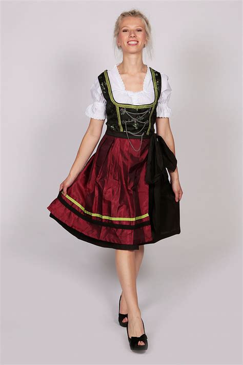 Bavarian Maroon Dirndl Dress Bruna Green Lederhosen Store Dirndl Dress Dresses Classy Dress