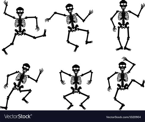 Skeletons Dancing Royalty Free Vector Image Vectorstock