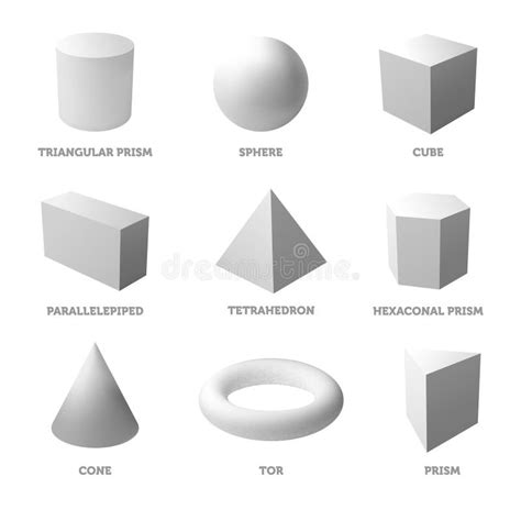 Solid Geometric Shapes Stock Illustration Illustration Of Geometry