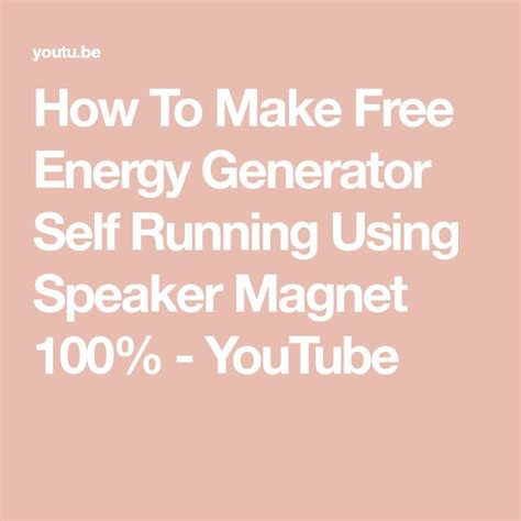 How To Make Free Energy Generator Self Running Using Speaker Magnet