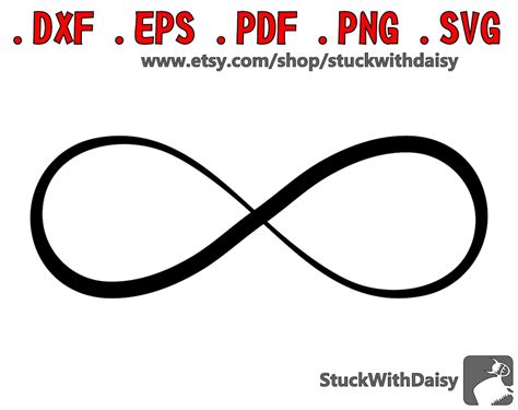 Infinity Symbol Digital Download Vector Cricut Cameo Dxf Eps Pdf Svg Cut File Silhouette
