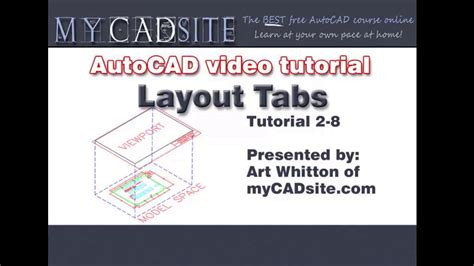 Autocad Tutorial Lesson 2 8 Layout Tabs Complete Beginners Course