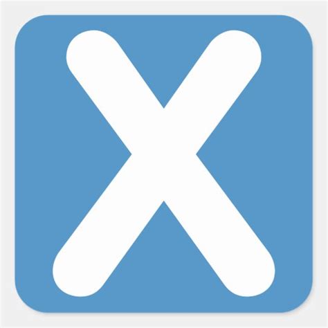 Twitter Emoji Letter X Square Sticker
