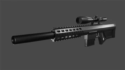 Headhunter Sniper Rifle 3d Model Cgtrader