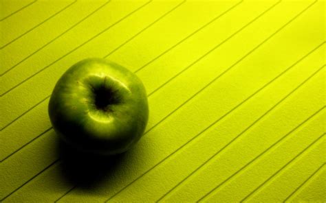 Green Apple Fruit On Table Hd Wallpaper Wallpaper Flare