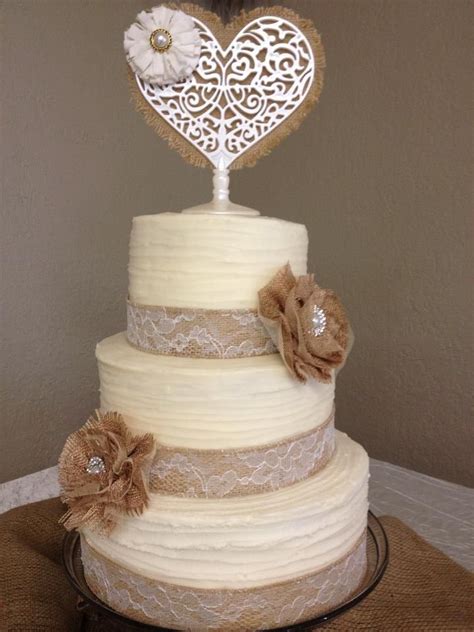 Southern Blue Celebrations Burlap And Lace Cake Ideas And Inspirations