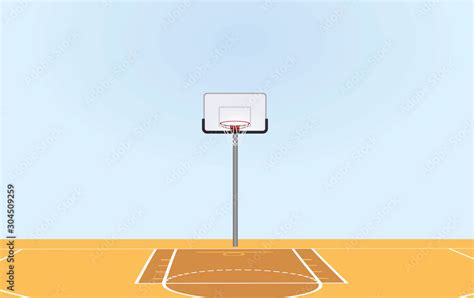 Basketball Court Front View Vector Illustration Stock Vector Adobe