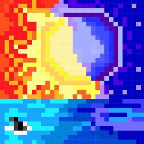 The Beautiful Nature Pixel Art Pixel Art Grid Nature Art