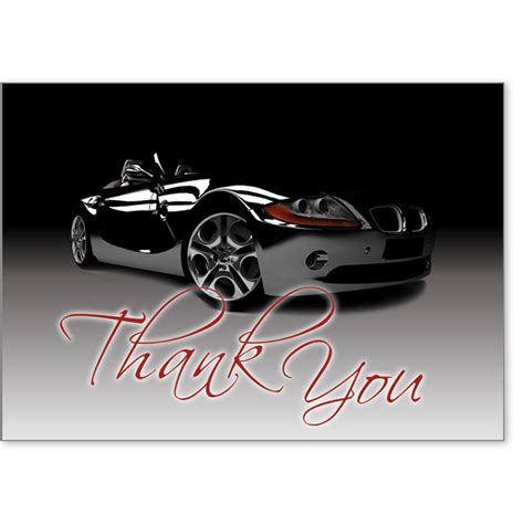 Automotive Thank You Postcards Gleaming Ride Ii