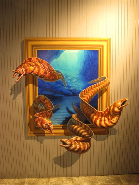 Escaping Eels From A Painting Optical Illusion