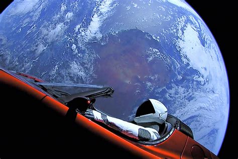 Starman, Tesla and Earth Outer Space Image Photograph by Bill Swartwout
