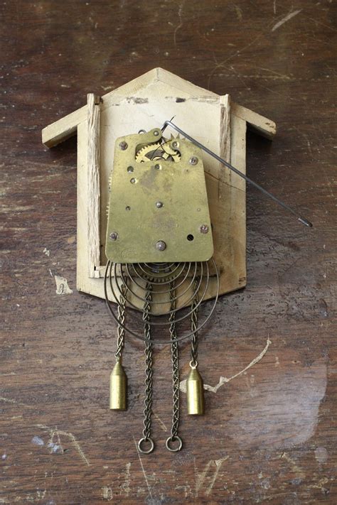 Small Cuckoo Clock Parts Brass Gears Cuckoo Clock Vintage Etsy