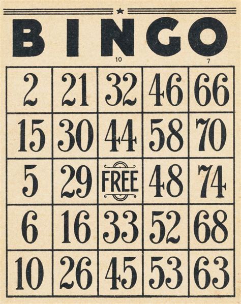 Vintage Bingo Cards And 10 Cent Tickets Vintage Printables