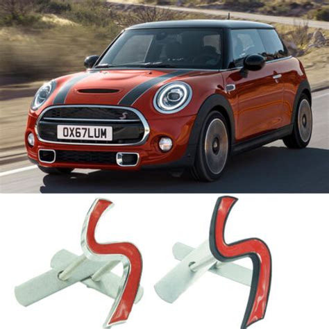 S Logo Emblem Stickers Front Grille Badge For Mini Cooper S Jcw R55 R56