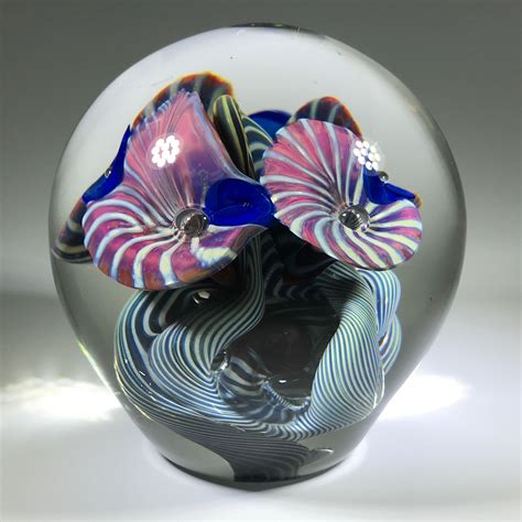 Signed Henry Summa Art Glass Paperweight Complex Modern Design The Paperweight Collection