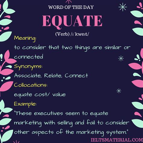 What month of the year has 28 days? Equate - Word Of The Day For IELTS