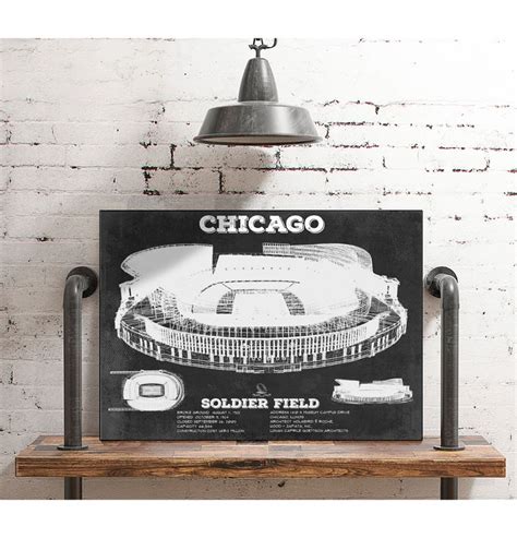 Chicago Bears Stadium Seating Chart Soldier Field Vintage Football