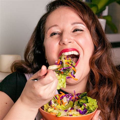 Women Laughing Alone With Salad