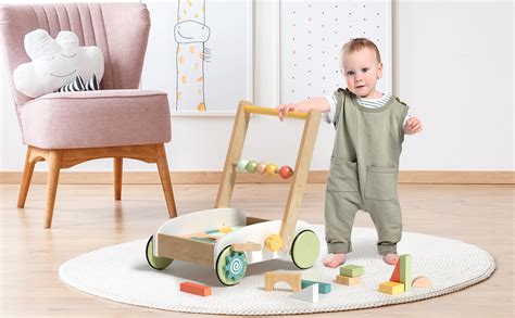 Robud Wooden Baby Walkers Push Toys For Babies Learning To