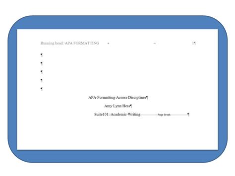 How To Create 6th Edition Apa Title Page Using Microsoft Word 2010