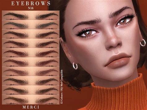 Sims 4 Eyebrow Maxis Match Mazbrown