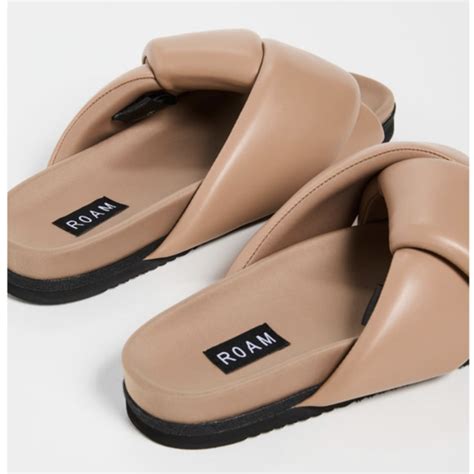 Roam Shoes Roam Foldy Puffy Slide Sandals In Nude Or Us New