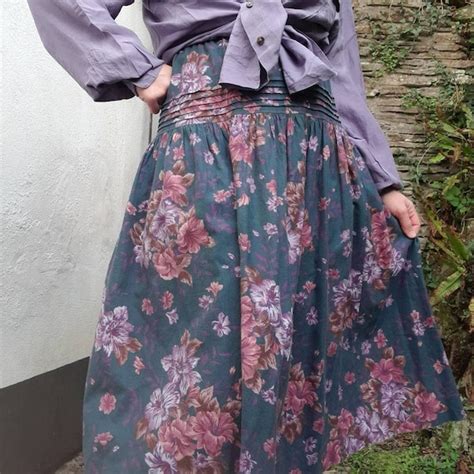 Cottagecore Laura Ashley Prairie Skirt In A Lovely Fl Gem