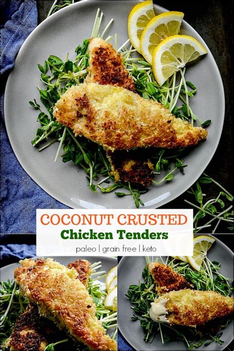 These Paleo Coconut Crusted Chicken Tenders Are Juicy And Flavorful And