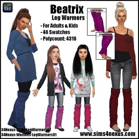 Beatrix Leg Warmers By Samanthagump At Sims 4 Nexus Sims