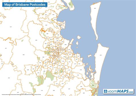 Postcode Maps Unlaminated Queensland Brisbane Postcode Map Vrogue