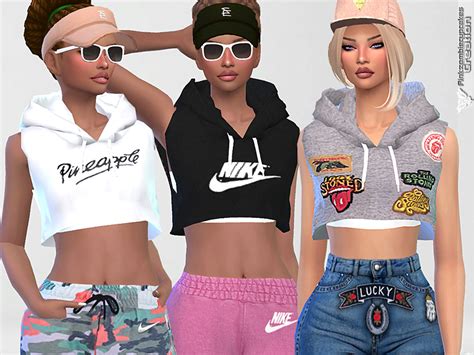 Sims 4 Ccs The Best Sporty Hoodie Dreamer 010 By Pinkzombiecupcake
