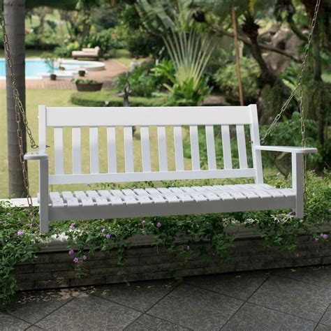 Top 25 Of Casual Thames White Wood Porch Swings
