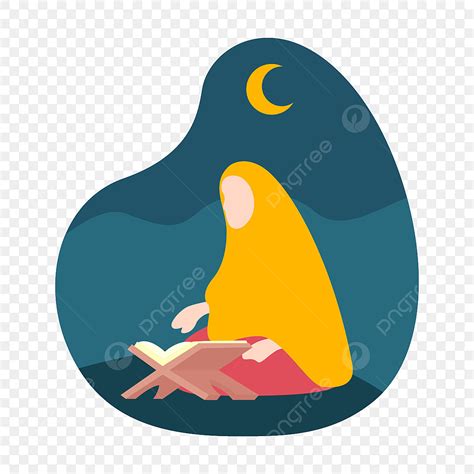 Holy Quran Clipart Transparent Background Muslim Woman Reading Holy