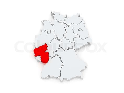 Karte Von Rheinland Pfalz Deutschland Stock Bild Colourbox