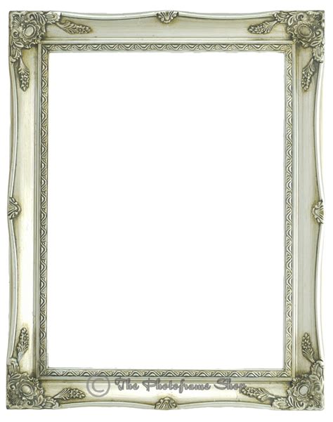 Ornate Vintage Swept Baroque Antique Silver Picture Frame Rim Only