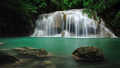 Peaceful Waterfall Nature Peace Exposure Water Jungle