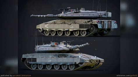 Artstation Merkava Mk 4 Advanced Tank Blueprint Ue4 Game Assets