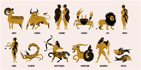 Collection Of Twelve Zodiac Signs Zodiac Signs Aries Taurus Gemini
