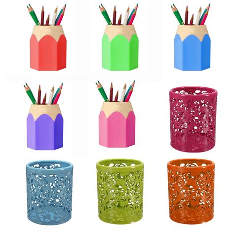 Creative Pen Pencils Holder Desk Stationery Storage Office Home