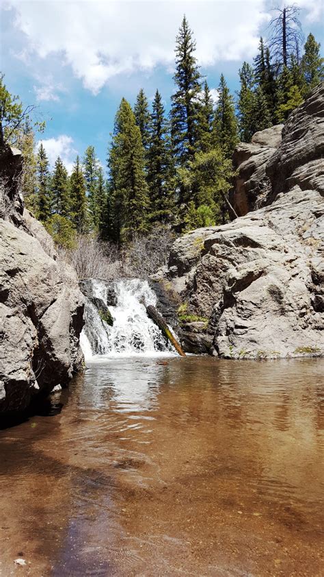 Jemez Falls A Waterfall In The New Mexico Desert