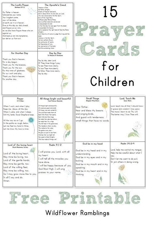 We did not find results for: Prayer Cards for Children {free printable!} - Wildflower ...
